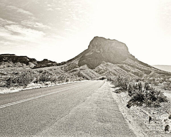 Big Bend Poster featuring the photograph Monochrome Big Bend National Park by M K Miller