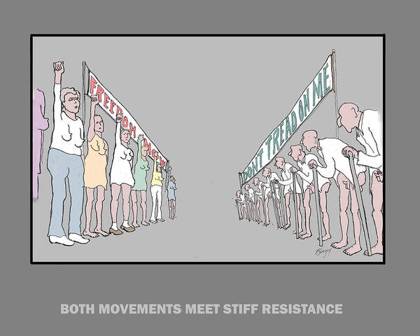  Poster featuring the digital art Stiff Resistance by R Allen Swezey
