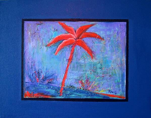 Palm Tree Poster featuring the painting Palm TreeSeries 13 by Karin Eisermann