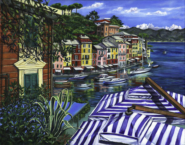 Portofino Poster featuring the painting Portofino by Lisa Reinhardt