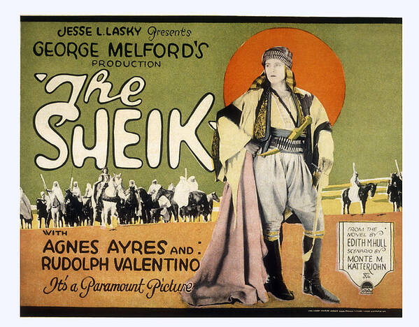 1920s Movies Poster featuring the photograph Sheik, Rudolph Valentino, 1921 by Everett