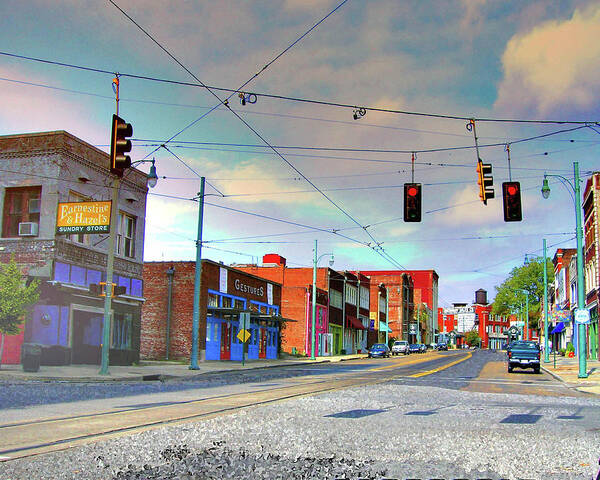 South Main Street Poster featuring the photograph South Main Street Memphis by Lizi Beard-Ward