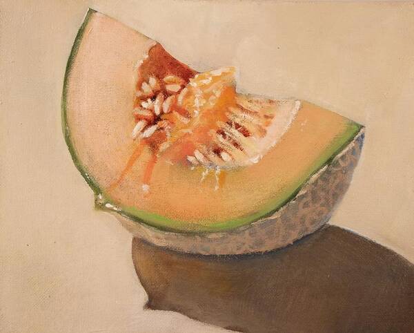Walt Maes Poster featuring the painting Summer melon still life by Walt Maes