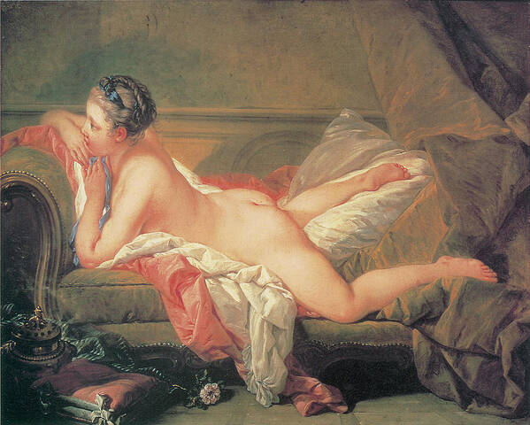 Francois Boucher Poster featuring the painting The Blonde Odalisque by Francois Boucher