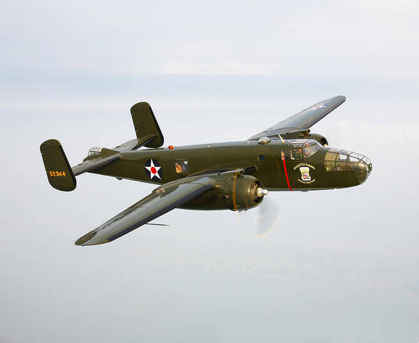 Transportation Poster featuring the photograph A North American B-25 Mitchell #1 by Scott Germain