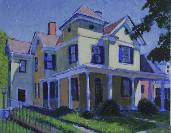 Historic Home In Raleigh Poster featuring the painting Angles #1 by David Zimmerman