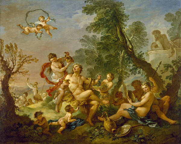 Charles-joseph Natoire Poster featuring the painting Bacchanal #1 by Charles-Joseph Natoire