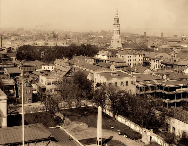 Vintage Poster featuring the photograph Charleston South Carolina 1900 #1 by Mountain Dreams