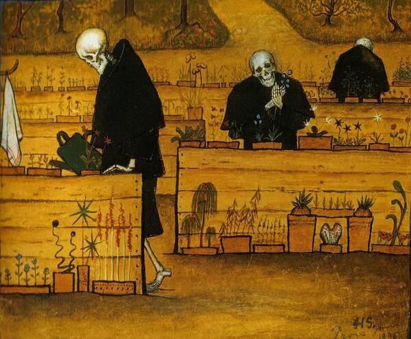 Hugo Simberg Garden Of Death Poster featuring the painting Garden of Death by Hugo Simberg