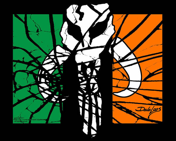 Sci Fi Poster featuring the digital art Irish Mandalorian Flag #1 by Dale Loos Jr
