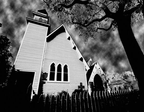 Church Poster featuring the painting Magnolia Springs Alabama Church #1 by Michael Thomas