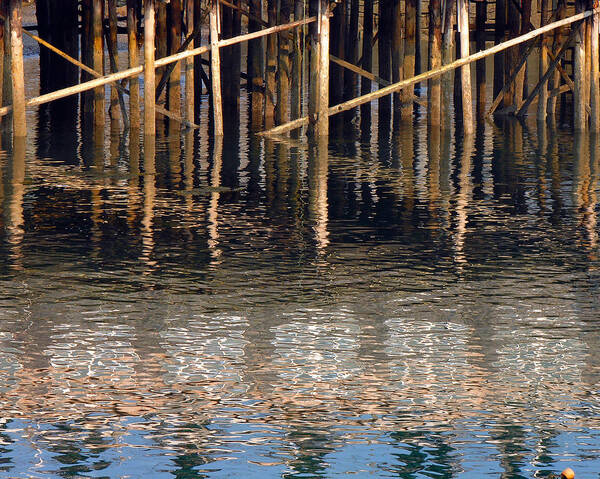 Pier Poster featuring the photograph Pier and Water #1 by Diana Douglass