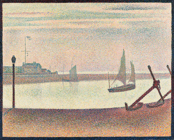 Georges Seurat Poster featuring the painting The Channel at Gravelines. Evening #1 by Georges Seurat
