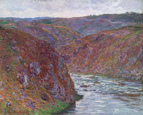 Claude Monet.monet Poster featuring the painting Valley Of The Creuse #1 by Claude Monet