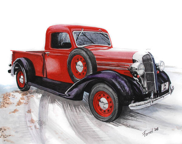 Dodge Poster featuring the painting 36 Dodge by Ferrel Cordle