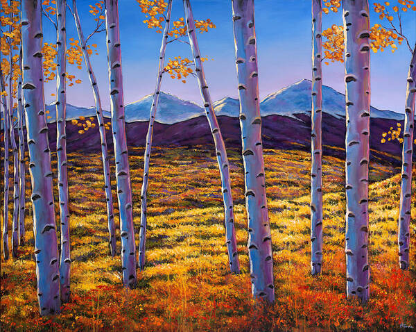 Autumn Aspen Poster featuring the painting Above it All by Johnathan Harris