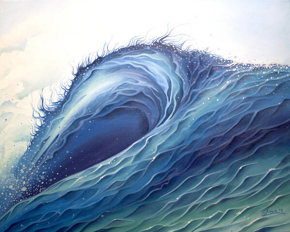 Surf Art Poster featuring the painting Abyss by William Love