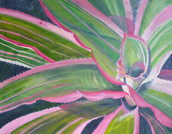 Agave Poster featuring the painting Agave by Lynne Haines