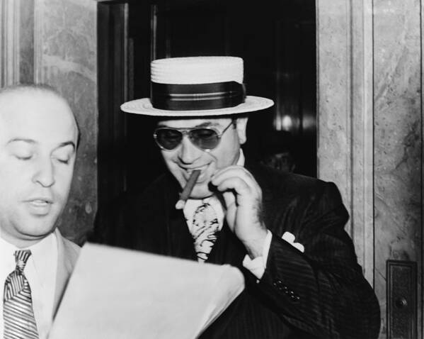 History Poster featuring the photograph Al Capone, With A Cigar And A Big by Everett
