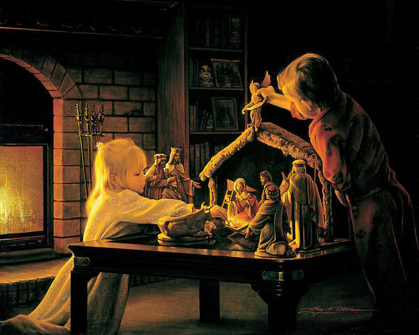 Christmas Poster featuring the painting Angels of Christmas by Greg Olsen