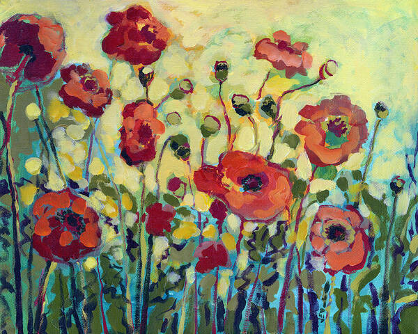 #faatoppicks Poster featuring the painting Anitas Poppies by Jennifer Lommers