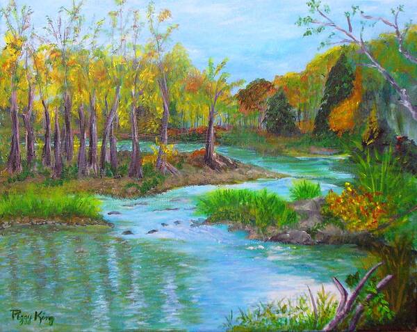 Nature Poster featuring the painting Ausable River by Peggy King