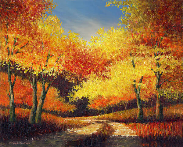 Landscape Poster featuring the painting Autumn Glory in Oil by Douglas Castleman
