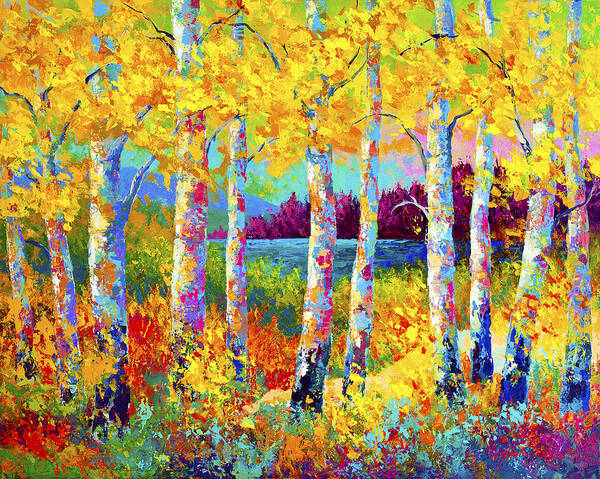 Trees Poster featuring the painting Autumn Jewels by Marion Rose