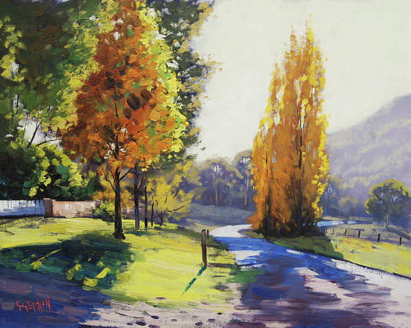 Fall Poster featuring the painting Autumn Light Tarana by Graham Gercken