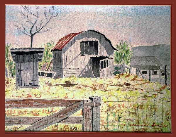 Grand Parents Poster featuring the painting Barn on Fisk Rd by Dale Turner