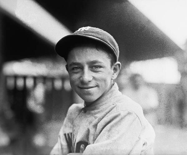 1 Person Poster featuring the photograph Baseball Mascot Eddie Bennett by Underwood Archives