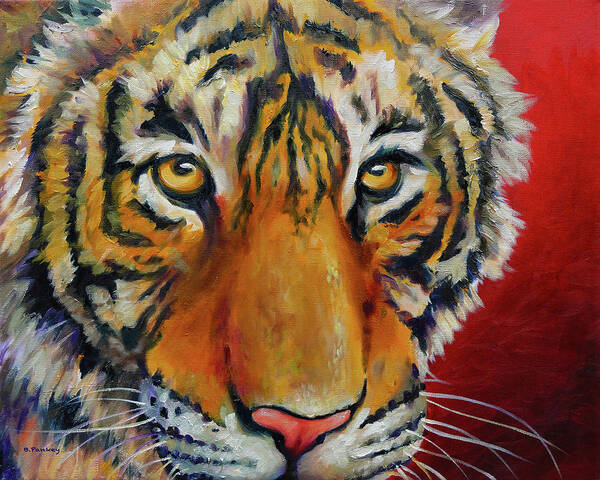 Tiger Poster featuring the painting Bengal Tiger by Robert and Jill Pankey