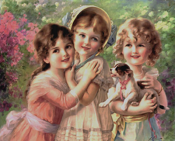Emile Vernon Poster featuring the digital art Best Of Friends by Emile Vernon