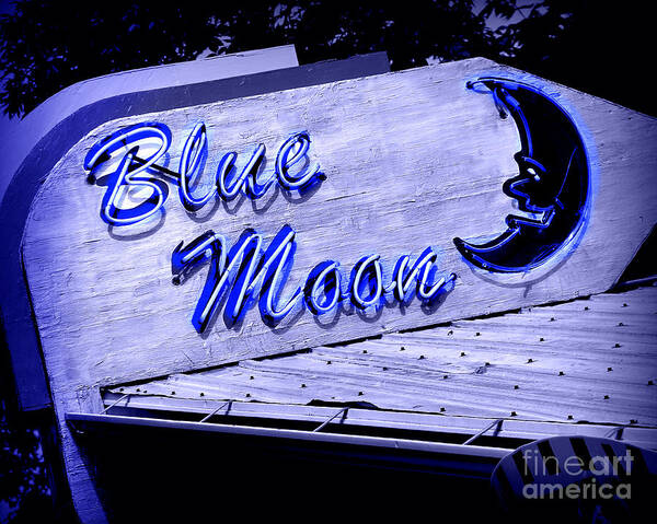 Blue Moon Poster featuring the photograph Blue Moon by Perry Webster