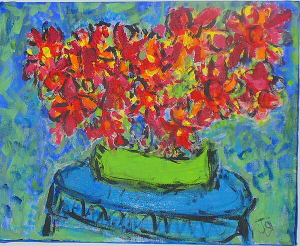 Still Life Poster featuring the painting Blue Still by Joyce Goldin