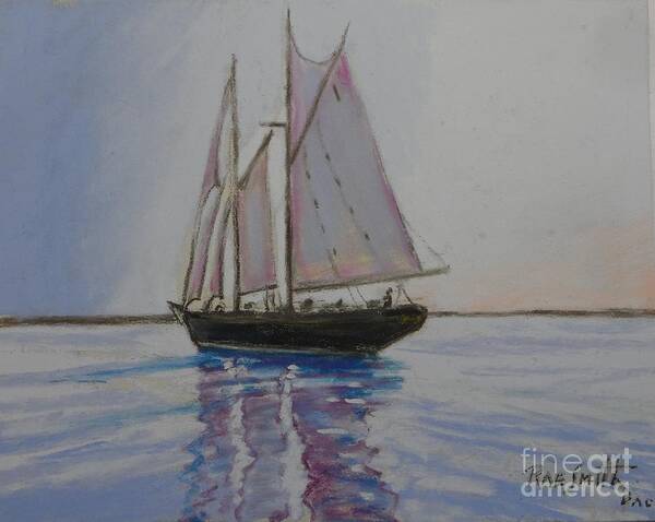 Bluenose Poster featuring the pastel Bluenose by Rae Smith