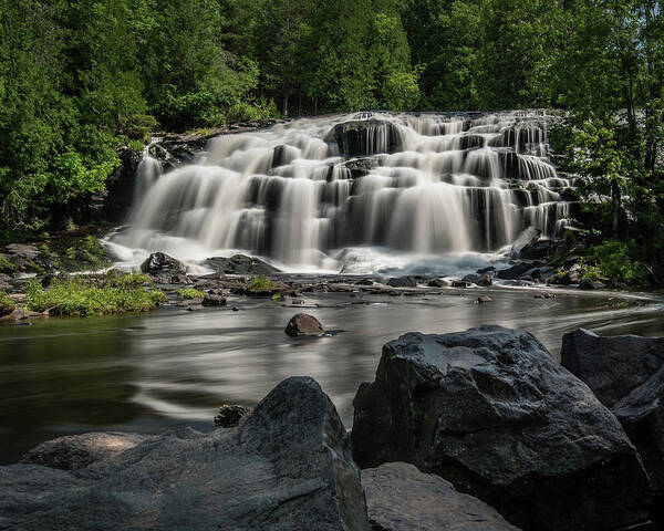 Michigan Waterfall Poster featuring the photograph Bond Falls III by William Christiansen