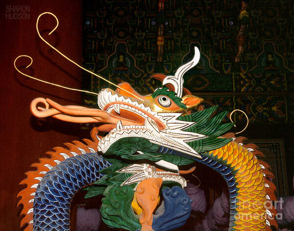 Korea Poster featuring the photograph Korean temple dragon - Korean Dragon by Sharon Hudson