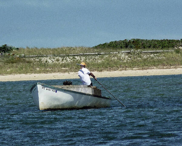 Martha's Vinyard Poster featuring the photograph Clamming by Carl Sheffer