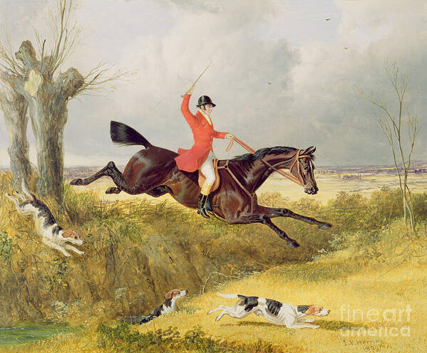 Clearing Poster featuring the painting Clearing a Ditch by John Frederick Herring Snr