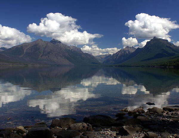 Reflections Poster featuring the photograph Clouds on the Water by Marty Koch