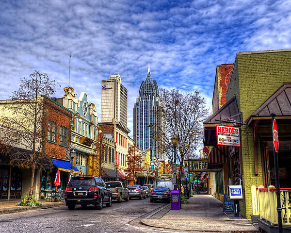 Downtown Poster featuring the photograph Dauphin Street by Brad Boland