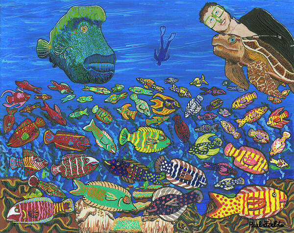 Humphead Wasse Poster featuring the painting December by Paul Fields