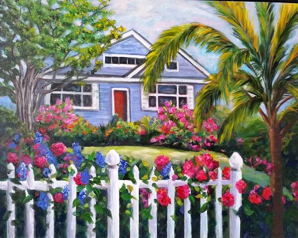 Landscape Poster featuring the painting Delray Beach by Rosie Sherman