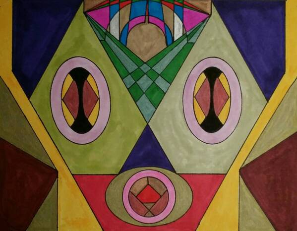 Geometric Art Poster featuring the glass art Dream 174 by S S-ray