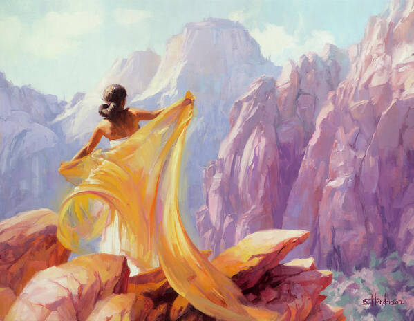 Southwest Poster featuring the painting Dreamcatcher by Steve Henderson