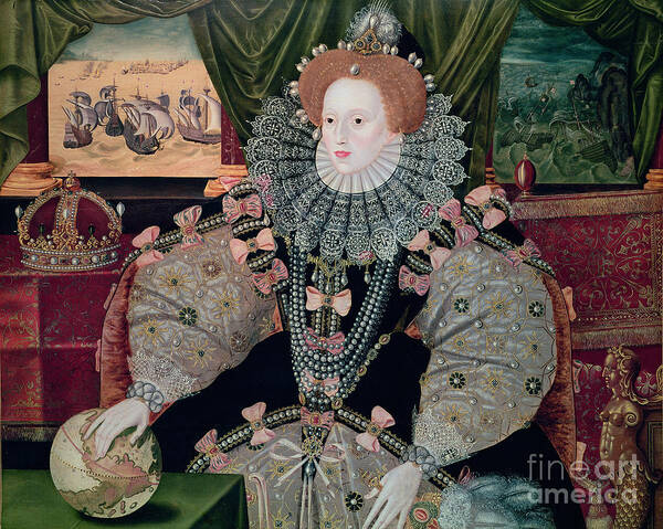 Elizabeth Poster featuring the painting Elizabeth I Armada Portrait by George Gower