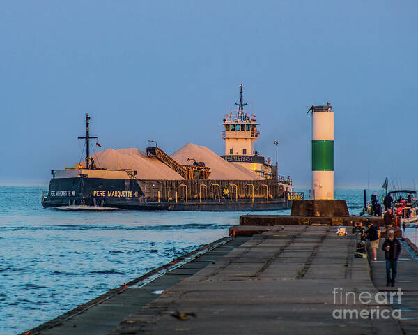 Grand Haven Poster featuring the photograph Entering Grand Haven by Nick Zelinsky Jr