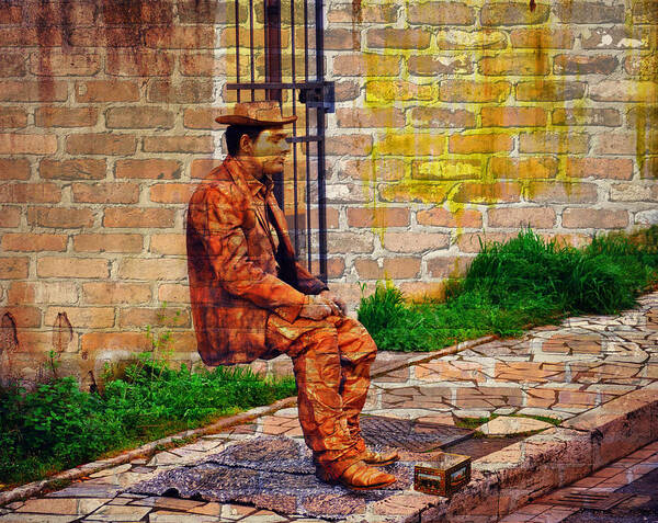 Painting Poster featuring the photograph European Street Performer by Digital Art Cafe