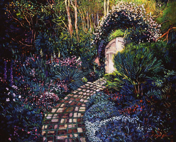 Gardenscape Poster featuring the painting Fantasy Path by David Lloyd Glover